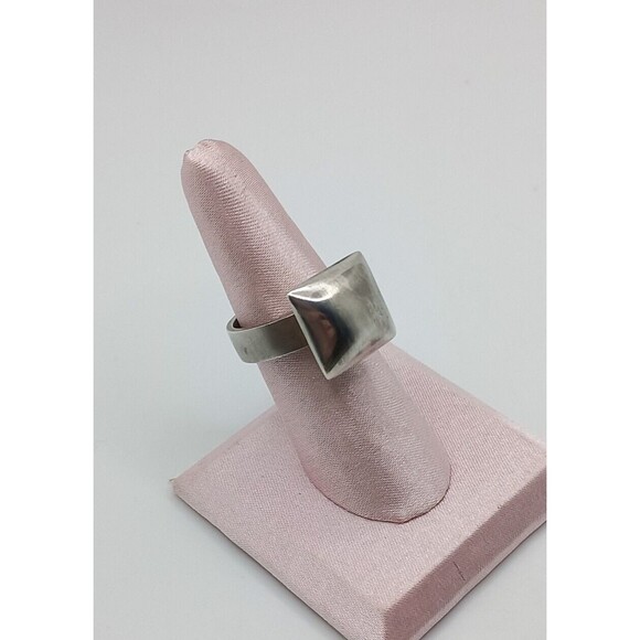 Sterling silver modernist pillow top wrap ring Size 9 Unisex - Picture 5 of 12